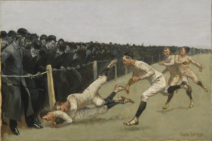 Frederic Remington Touchdown, Yale vs. Princeton, Thanksgiving Day oil painting picture